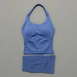 2 Pcs HISTELLO Halter Top Strappy Bra Shorts Set Women Yoga Workout Clothes Seamless Vest Hip-Lifting Sports Leggings Gym Suit