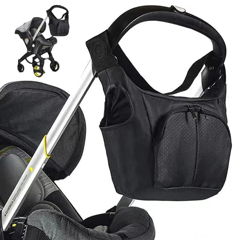 mommy storage bag for doona Stroller accessories portable diaper bag compatible with stroller black waterproof storage bag