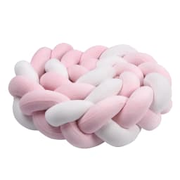 1-4M Baby Bed Bumper Handmade Knotted Braid Weaving Plush Crib Protector Infant Knot Pillow Baby Room Decor