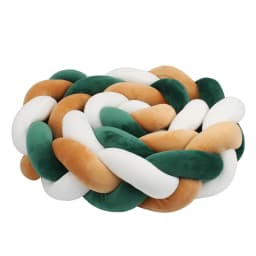 1-4M Baby Bed Bumper Handmade Knotted Braid Weaving Plush Crib Protector Infant Knot Pillow Baby Room Decor