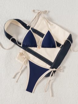 "2026 New Triangle Bikini Set - Floral Print Push Up Swimsuit & Brazilian Bottoms"