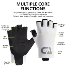 Cycling Gloves Shockproof Bike Half Finger Gloves Breathable Anti-shock Bike Short Gloves Summer High Elasticity Gloves