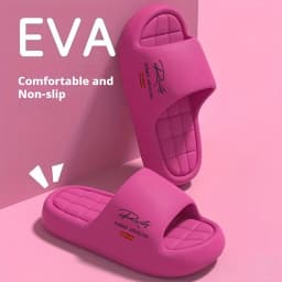 Women's Summer Home Slippers, Casual Open-Toe Slides, Thick Sole with Soft Inner Lining, Comfortable & Breathable, Mult