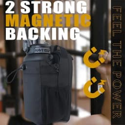 Magnetic Gym Bag Large Capacity Magnetic Carrier Bag With Phone Pocket Portable Gym Water Bottle Pouch Gym Accessories Organizer