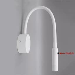 LED Flexible Hose Wall Lamp 1W 3W Book Reading Study Bedside Light Hotel Headboard Flexible Gooseneck Mini Spotlight With Switch
