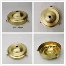 Brass Desk Lampshade Claw Polishing Lamp Base with 3 Holes Screws Ceiling Plate Customizable Processing of Copper Accessories