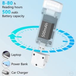Book Light with Timer USB Rechargeable 3 Colors & 5 Brightness Reading Light Clip-on Read Lamp Bookmark Night Light Book Lamp