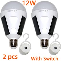 E27 Rechargeable LED Solar Bulb Lamp 7W 12W 85V-265V Outdoor Emergency Solar Powered Bulb Travel Fishing Camping Light Tent lamp