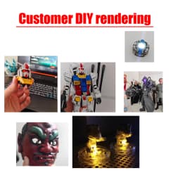 3 X Super Bright LED Magnetic Light Control Lamp Diy Toys Model Decorative Design Magnetic Induction Switch Lights w Battery