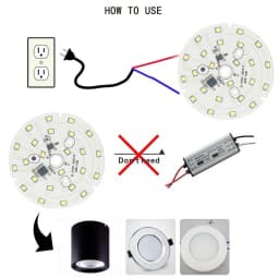 AC 220V LED Chip No Transformer Required SMD 2835 Circle Light Beads DIY High CRI For Led Downlight Lighting Accessory