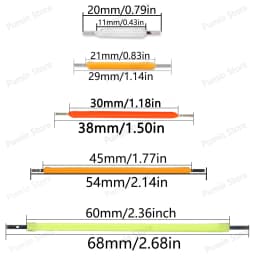 10pcs LED Hard Filament Edison LED Bulbs 20mm 29mm 38mm 54mm 68mm DC3V 2200K White Warm White Red Green Blue Source Accessories