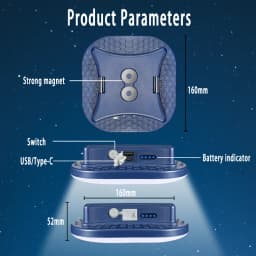 MOSLIGHTING Rechargeable Camping Strong Light Magnet Zoom Torch Tent lantern working maintenance lighting 80W Outdoors LED USB