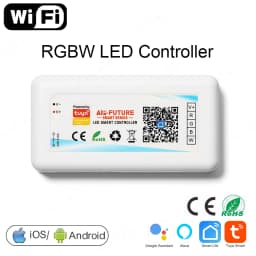 Tuya WiFi Smart LED Controller DC5V-24V RGB/RGBW/RGBCCT Single Color Dimmer LED Strip Remote Control Works with Alexa Google