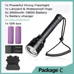 Powerful 10000LM 3/5 LED Professional Dive Light IPX8 Waterproof led Scuba Diving Flashlight LED Underwater 200M Torch Lanterna