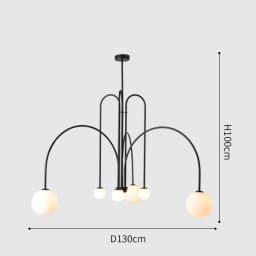 Nordic Minimalist Pendant Light for Living Room Restaurant Lamp Cafe Clothing Store Art Black Gold Red Chandelier