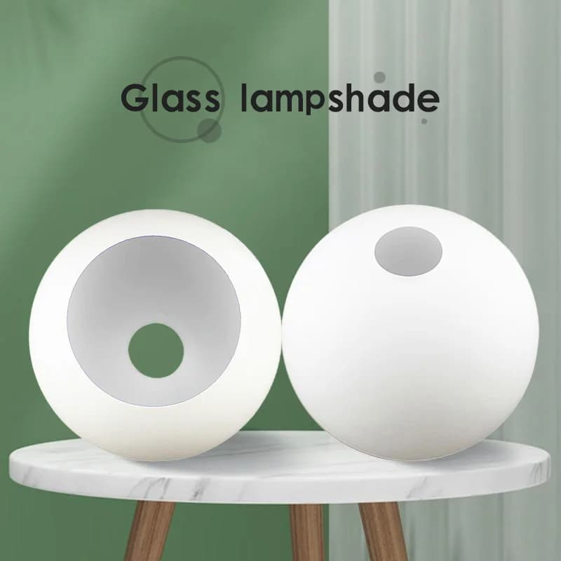 D4cm D3cm Opening White Globe Glass Lamp Shade E27 E14 Milky Glass Lampshade Replacement Part Lighting Accessory for Chandelier