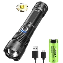 90000LM High Power XHP50 Led Flashlight Rechargeable Torch Zoom Usb Hand Lantern Camping Outdoor Waterproof Emergency