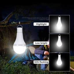 LED Solar Bulb Light Waterproof Outdoor 5V USB Charged Hanging Emergency Sunlight Powered Lamp Portable Powerful Indoor House