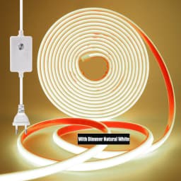 220V Dimmable COB LED Neon Strip Light 288Leds/M IP67 With Switch/Dimmer EU Plug Flexible Adhesive Tape for Home Garden Lighting