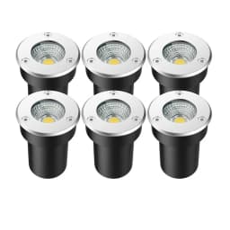 6PCS Outdoor Garden Lighting IP67 Waterproof LED Underground Light 5W10W15W Buried Light Garden Landscape Light 110V220V 12V