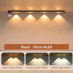Cabinet Light USB Rechargeable Motion Sensor Ultra-thin Night Light for Kitchen Wardrobe Cabinet Lighting 20CM/30CM/40CM/50CM