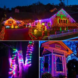 4Pack 400 LED Solar Light Outdoor Lamp String Lights For Holiday Christmas Party Waterproof Fairy Lights Garden Garland Copper