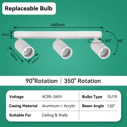 GU10 Spot Led Track Light Fixture 110V 220V Ceiling Spot Lighting Indoor for Living Room Decor Ceiling Chandelier Led Spotlights