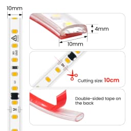 220V LED Strip Light 0.5m 5m 10m 20m 25m 30m 40m 2835 120LEDs Flexible LED Tape with Adhesive Tape Waterproof Ribbon Light