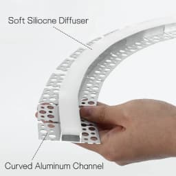 Curved U/YW-Style LED Aluminum Profile Recessed Bendable Aluminum Channel Silicone Diffuser Ceiling Floor Decor Bar Strip Lights