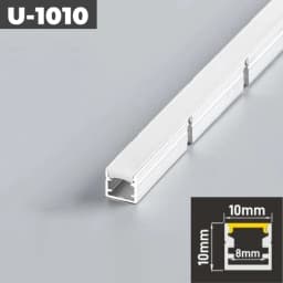 Curved U/YW-Style LED Aluminum Profile Recessed Bendable Aluminum Channel Silicone Diffuser Ceiling Floor Decor Bar Strip Lights