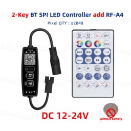 DC / USB Bluetooth SPI LED Music Controller 5V 12V 24V 2048 Pixel Smart APP Dimmer RF Remote for WS2812 WS2811 Magic Light Strip