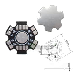 10-1000pc 1W 3W 5W High Power Dia 20mm Star LED PCB Aluminum Plate Heatsink Base 4-6-8Pin RGB RGBW For Flashlight Spot Lamps DIY