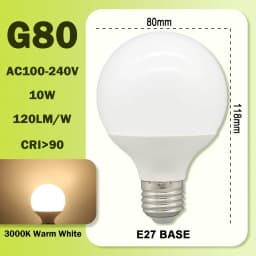 1-6PCS LED Bulb E27 10W 15W 18W AC 220V 127V G80 G95 G120 Energy Saving Global Light Lampada Ampoule LED Lamp Vanity Light Bulbs