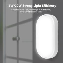 LED Moistureproof Wall Lamp 16W 20W Round / Oval LED Ceiling Lamp IP65 Waterproof AC85-265V Bathroom Outdoor Garden Yard Lamp