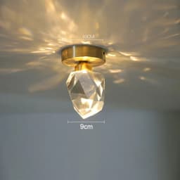 Modern Crystal Chandelier Indoor Crystal Ceiling Light Fixtures With Clear Solid Crystal For Living Room Hallway Kitchen Lamp