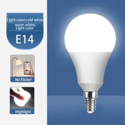 8PCS LED Bulb E27 B22 E14 AC220/110V 3W 6W 9W 12W 15W 18W Brightness and Low Energy Consumption Living Room Home LED Light Bulbs