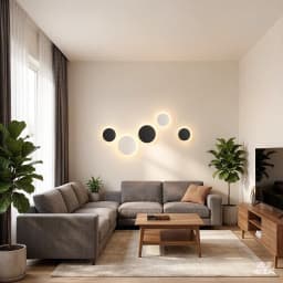 Nordic Minimalist Round LED Wall Light, Modern Villa Sconce, Stylish Decor for Corridor, Entrance, Porch, Bedroom Outdoor Home