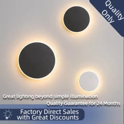Nordic Minimalist Round LED Wall Light, Modern Villa Sconce, Stylish Decor for Corridor, Entrance, Porch, Bedroom Outdoor Home