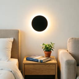 Nordic Minimalist Round LED Wall Light, Modern Villa Sconce, Stylish Decor for Corridor, Entrance, Porch, Bedroom Outdoor Home