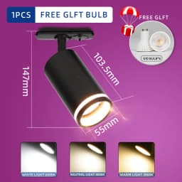 Led Track Light 85-265V COB Ceiling Track Lamp Rail Lighting System Set Rails Spot For Clothing Shop Living Room Store Home