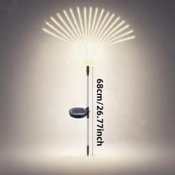 Solar Firework Lamp Outdoor - 8 Lighting Modes IP65 LED Bead Shape for Garden Pathway Wedding Party & Festival Decoration