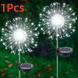 Solar Firework Lamp Outdoor - 8 Lighting Modes IP65 LED Bead Shape for Garden Pathway Wedding Party & Festival Decoration