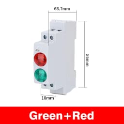 DIN rail Signal light LED Power indicator light Mount Signal Light DC AC220v 24v green red Start stop work indication JD9