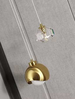 Modern Simple Crystal Pendant Light Luxury Bedroom Bedside Hanging Lamp Nordic Minimalist Long Line Living Room Home Decor