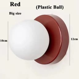 Macaron Soft Style Small Wall Lamp Iron Base With Plastic Material Ball Lampshade Sconce Light Modern Home Decor Soft E27 Lustre