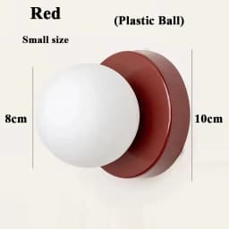 Macaron Soft Style Small Wall Lamp Iron Base With Plastic Material Ball Lampshade Sconce Light Modern Home Decor Soft E27 Lustre