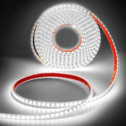 220V Led Strip Light with EU Power Plug 120LEDs/m Adhesive Flexible Tape Lamp IP67 Waterproof LED Tape Cold/Warm White Light