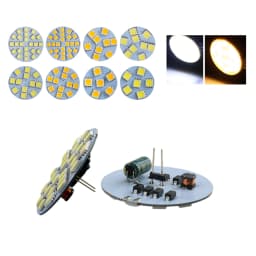 2Pcs 1W 2W 3W G4 Back Pin Round Board LED Bulb DC 12V 24V Lamp For Car Boat Home Spotlight Cabinet Lighting Replace Hologen