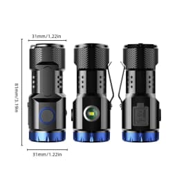 6500k 8x P35 Led High Bright Mini Palm Small Flashlight USB Charging COB Side Light Magnet Hiking Camping Home Work Repai Torch