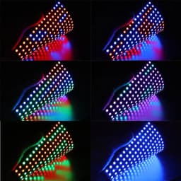1-10Pcs WS2812B RGB Flexible 4X12 8X8 16x16 8x32 Pixel Led Panel Matrix Screen Module WS2812 Individually Addressable IC DC5V